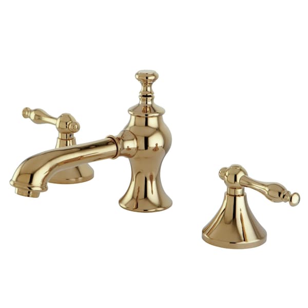 KC7062NL 8" Widespread Bathroom Faucet, Polished Brass
